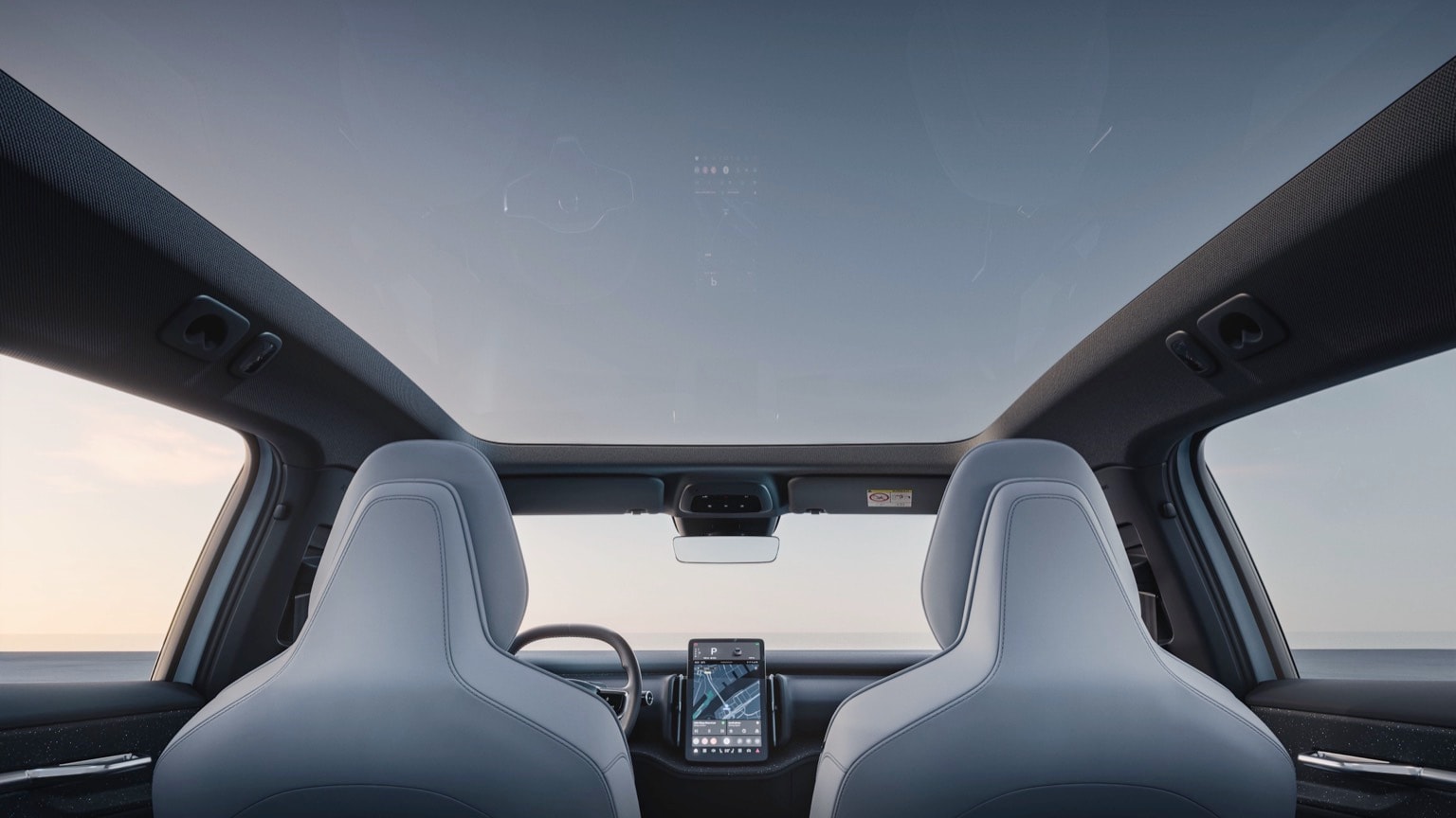 l'intérieur d'une voiture