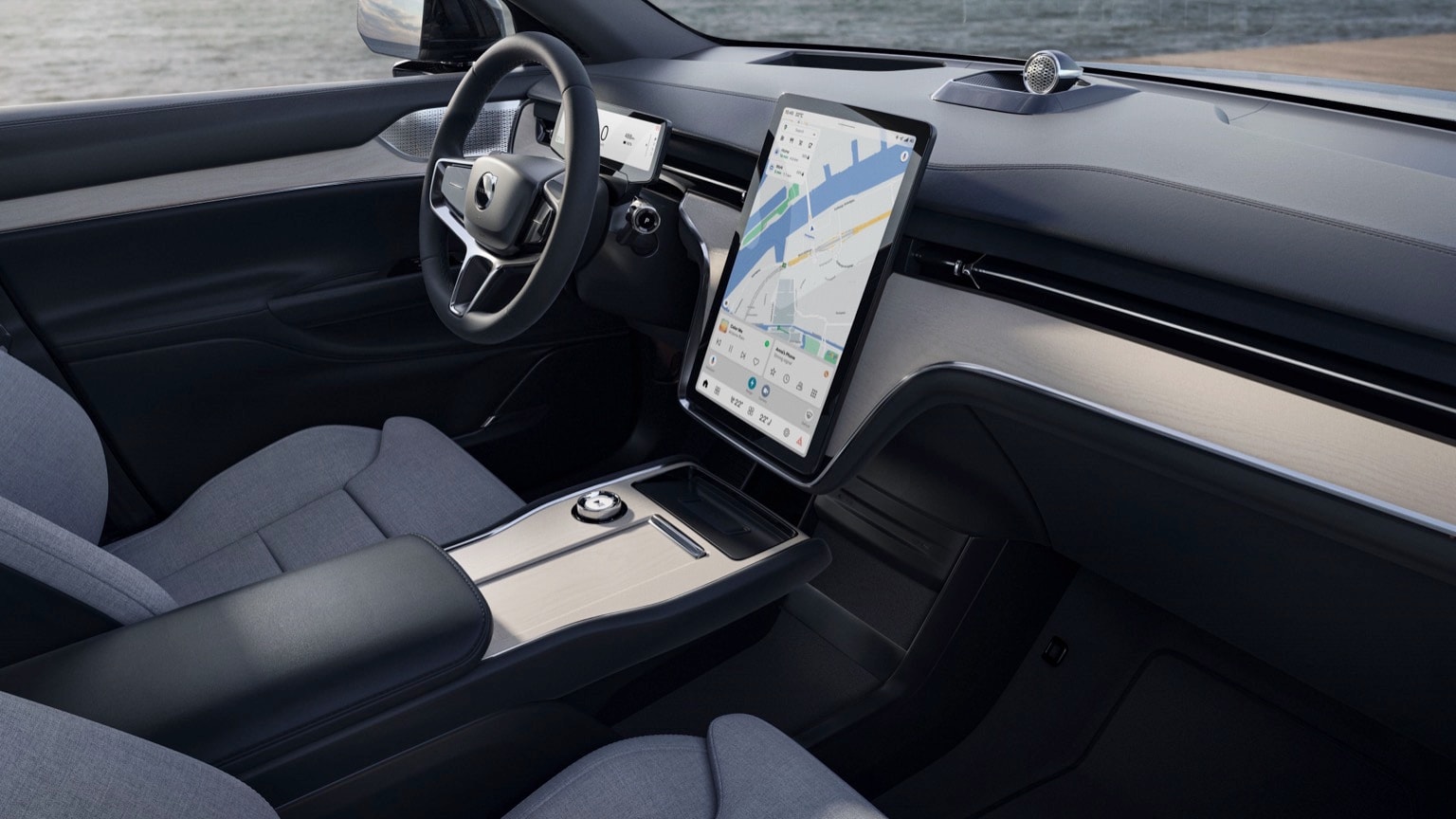 l'intérieur d'une voiture