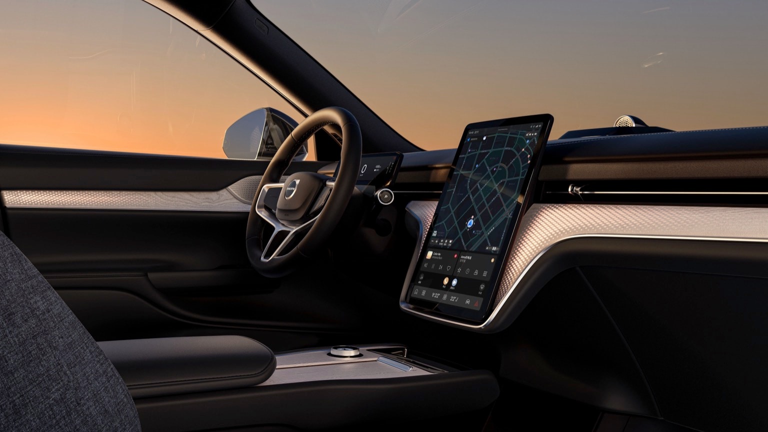 une voiture avec écran tactile