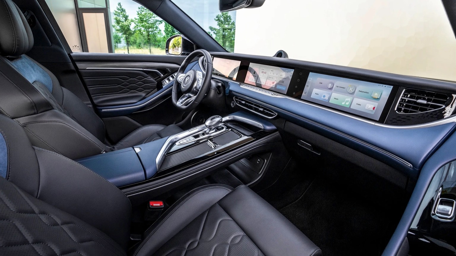 l'intérieur d'une voiture