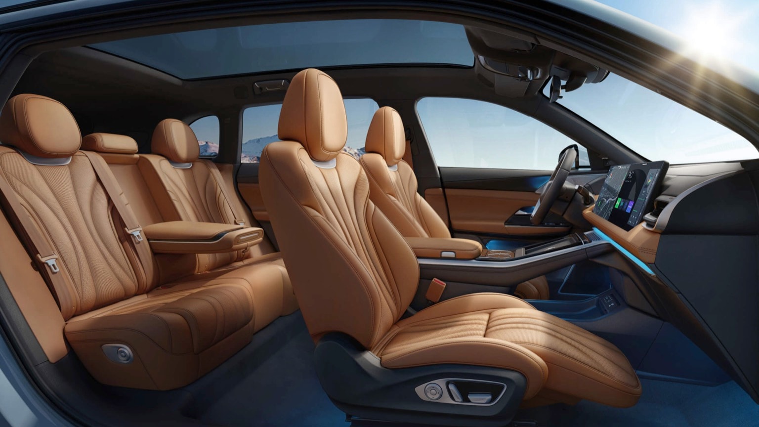 l'intérieur d'une voiture