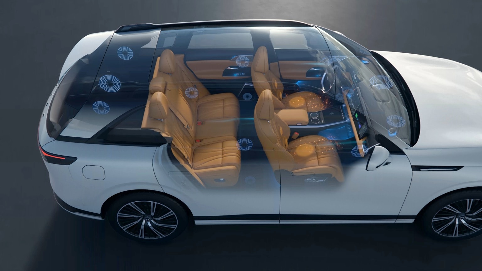 une voiture avec son intérieur