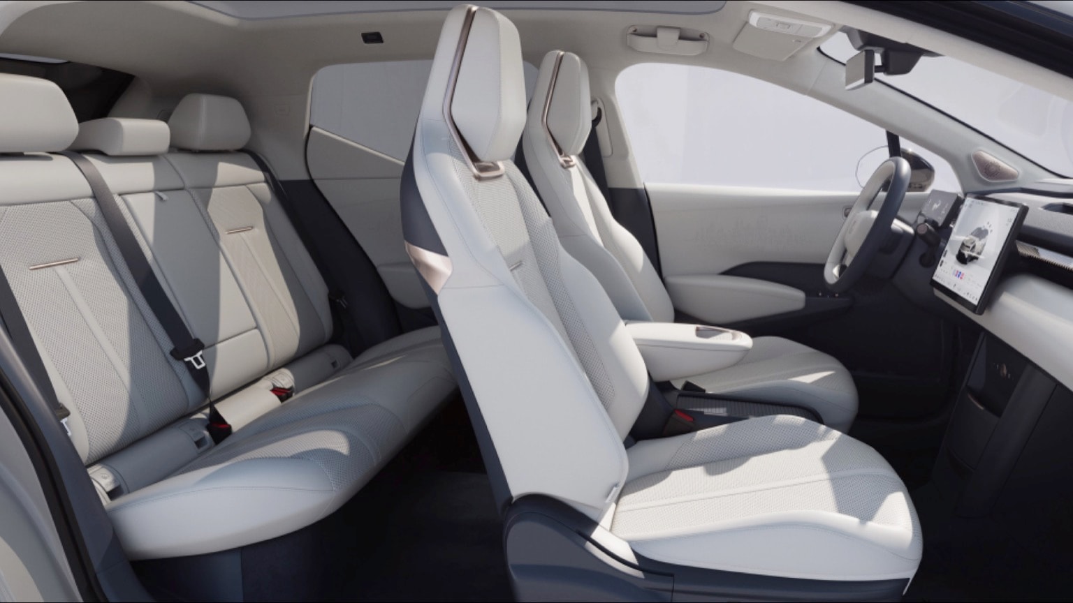 l'intérieur d'une voiture