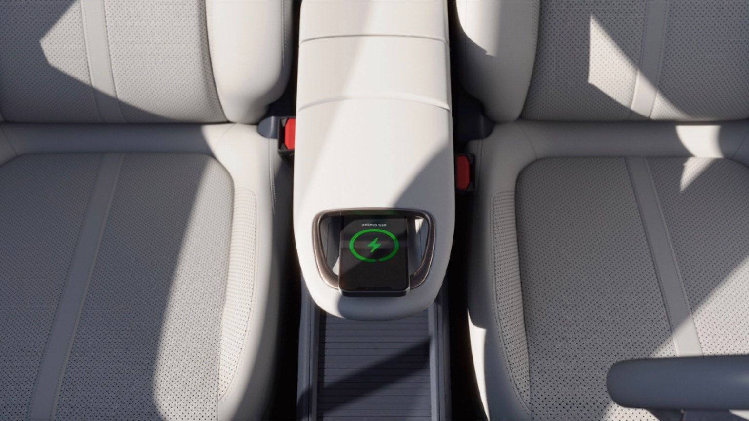 une station de recharge dans une voiture
